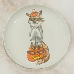 Halloween Costume Fox Bandit NIB West Elm Rachel Kozlowski Dapper Animals Plate